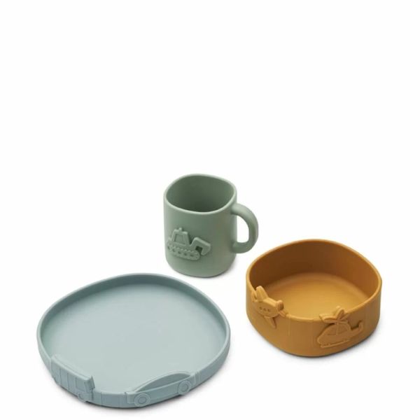 Дитячий набір посуду LIEWOOD Blue Fog Mix