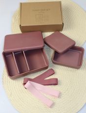Дитячий бамбуковий ланч-бокс LIEWOOD Dark Rose