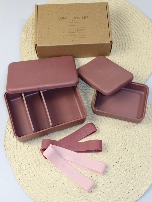 Дитячий бамбуковий ланч-бокс LIEWOOD Dark Rose