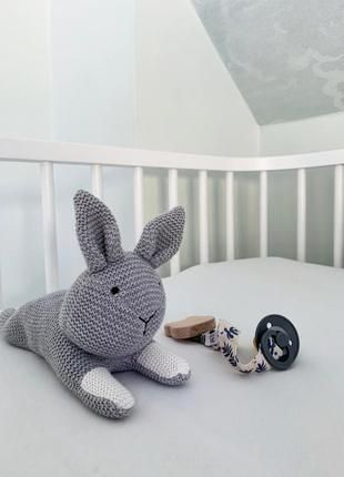 Дитяча вʼязана іграшка кролик LIEWOOD Rabbit Missy Grey Melang
