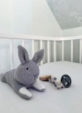 Дитяча вʼязана іграшка кролик LIEWOOD Rabbit Missy Grey Melang