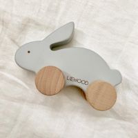 Дерев'яна іграшка LIEWOOD Toy Push Rabbit Dumbo Grey Leo Bella