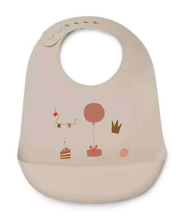 Нагрудник бежевий LIEWOOD BIRTHDAY MULTI MIX LIEWOOD