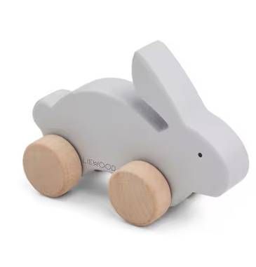 Дерев'яна іграшка LIEWOOD Toy Push Rabbit Dumbo Grey Leo Bella