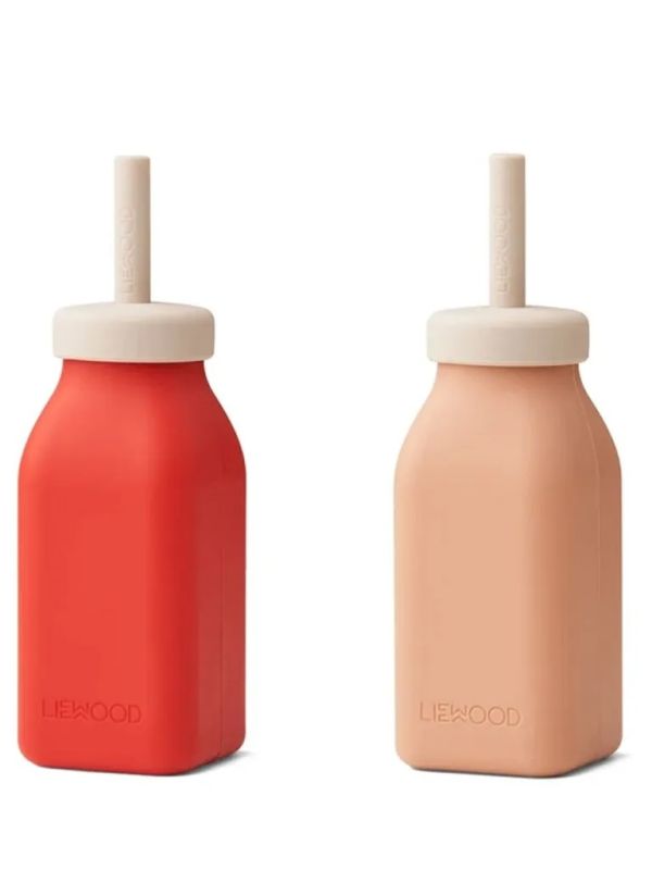 Силіконова пляшка для молочного коктейлю LIEWOOD MILKSHAKE – Red Apple Liewood