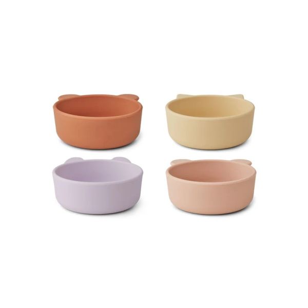 Набір силіконових мисок LIEWOOD Iggy Silicone Bowls 4 Pack - Light lavender multi mix