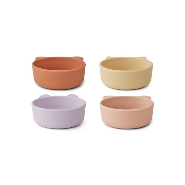 Набір силіконових мисок LIEWOOD Iggy Silicone Bowls 4 Pack - Light lavender multi mix