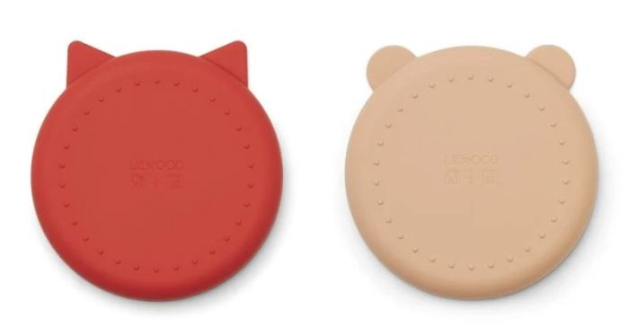 Силіконові тарілки Olivia apple red & tuscany rose