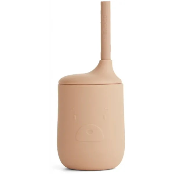 Дитяча силіконова чашка з трубочкою Liewood - Ellis Sippy Cup - Mr Bear tuscany rose
