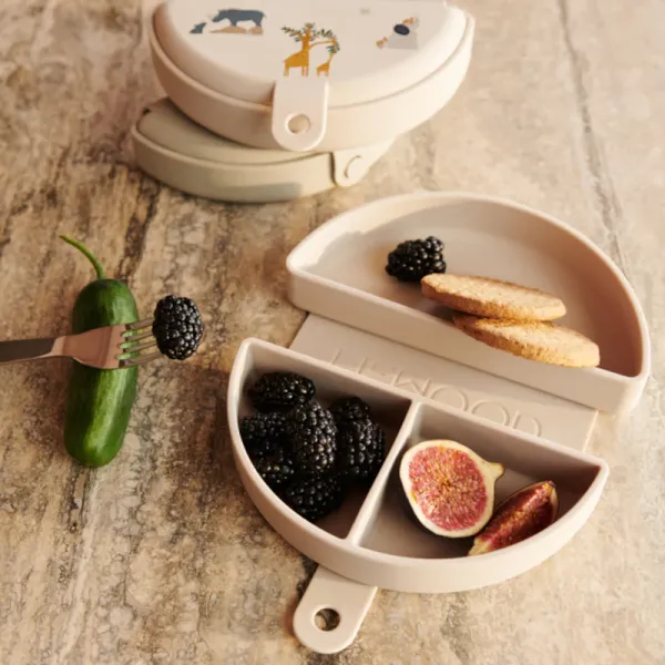 Дитяча складна коробка для снеків LIEWOOD Foldable snack box  Eugene bunny/sandy