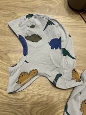 Дитяча бавовняна балаклава LIEWOOD Edita Dinosaurs Mist