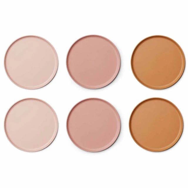 Набір бамбукових тарілок LIEWOOD Logan Rose Multi Mix 6шт