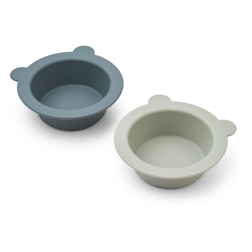 Набір мисок з присоскою LIEWOOD Peony Whale Blue