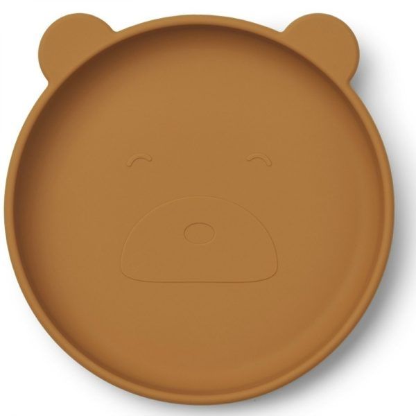 Дитяча тарілка LIEWOOD Bear Olivia Mustard