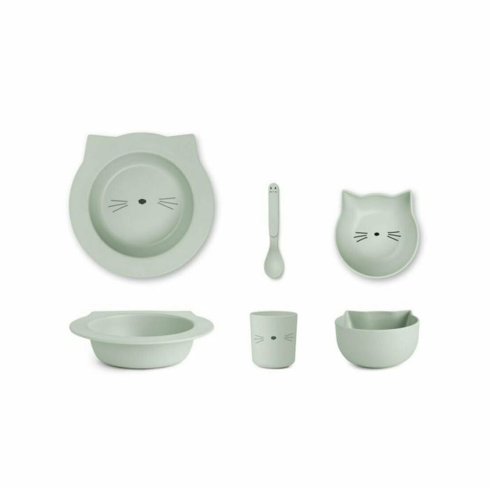 Дитячий бамбуковий набір посуду LIEWOOD Cat Mint