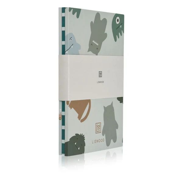 Блокнот Liewood Sidney, 3 шт. - мікс монстрів  транспортних засобів