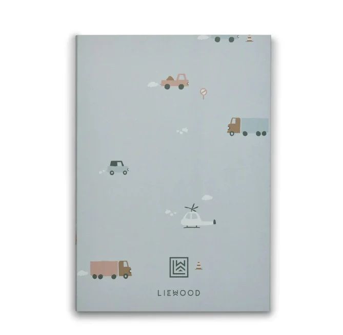 Блокнот Liewood Sidney, 3 шт. - мікс монстрів  транспортних засобів