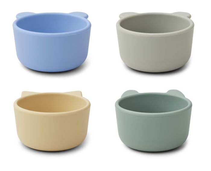 Силіконові миски Malene 4 шт., м'ятний мультимікс