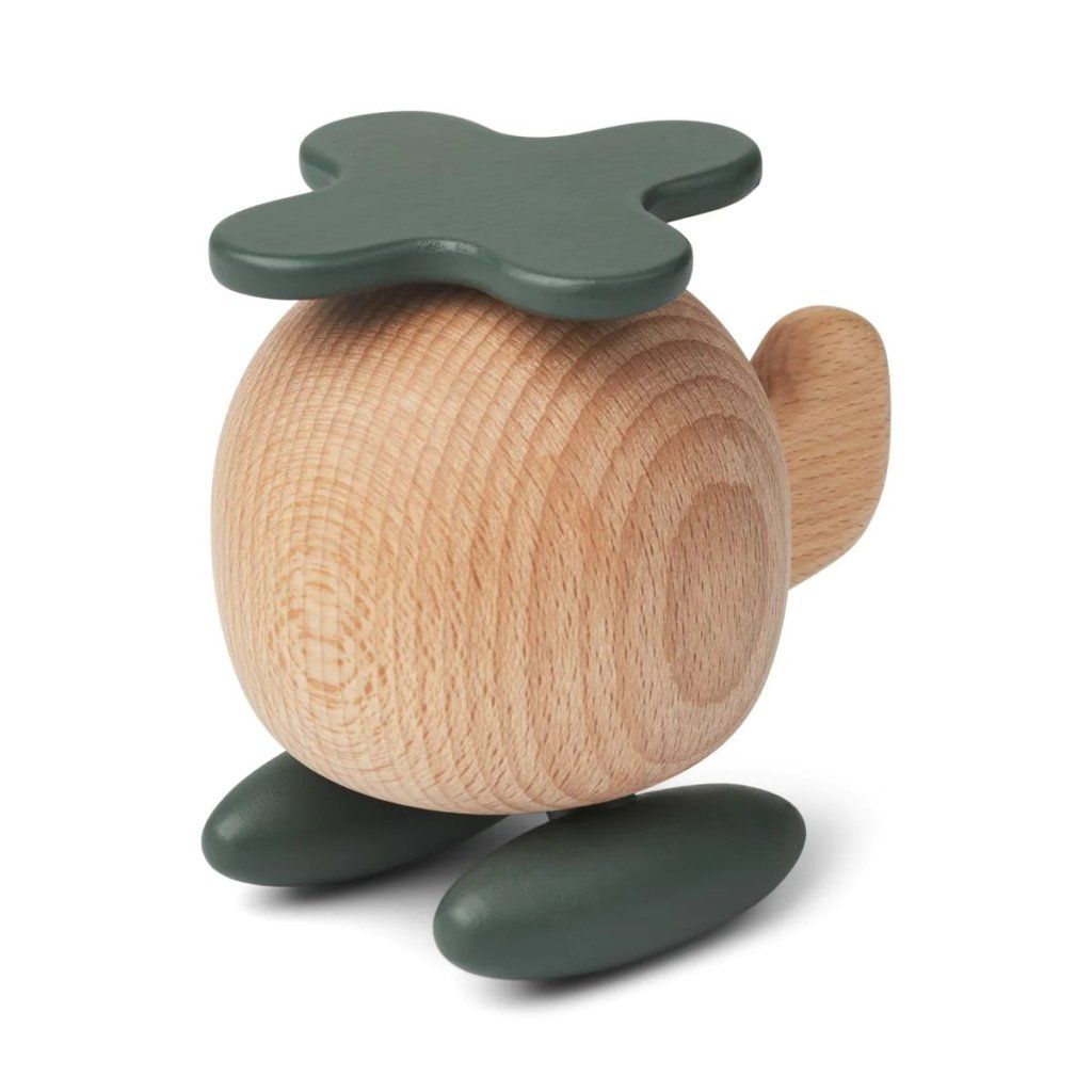 Дитяча дерев`яна іграшка LIEWOOD Leni Wooden Toy Helicopter Hunter Green