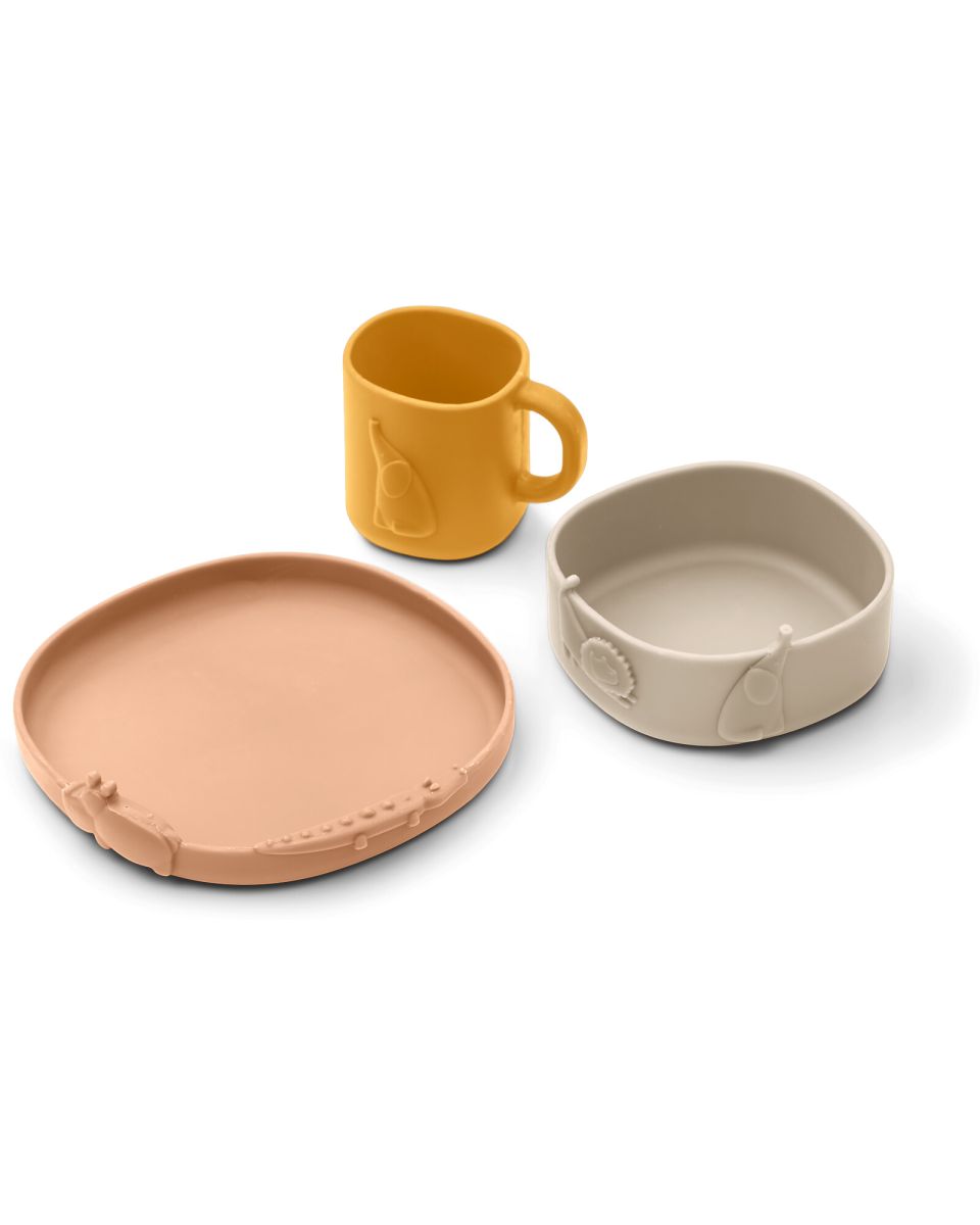 Дитячий обідній набір посуду LIEWOOD Kine Golden Caramel Mix