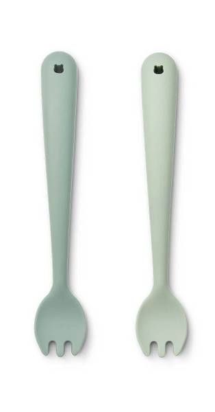 Дитяча силіконова ложка для годування LIEWOOD Shea  Dusty mint