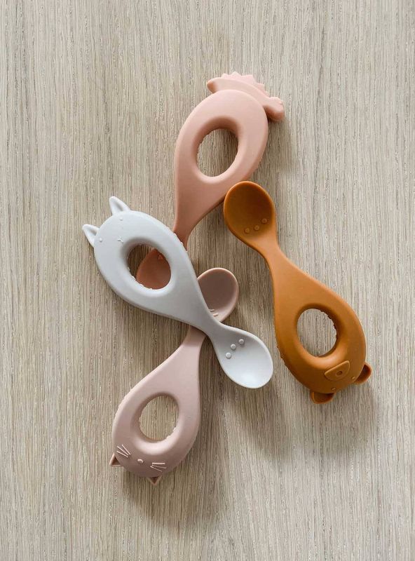 Дитяча силіконова ложка LIEWOOD Dino Rose