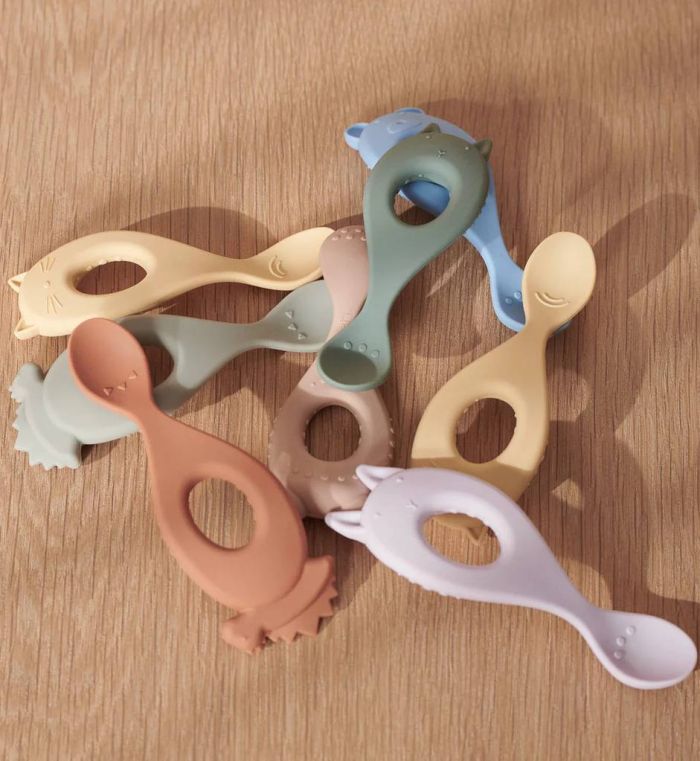 Дитяча силіконова ложка LIEWOOD Dino Rose